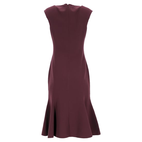 Michael Kors midi-jurk in trompetvorm in bordeauxrode wol - Image 3