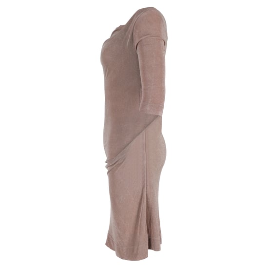 Vivienne Westwood midi-jurk met asymmetrische halslijn in bruine viscose - Image 2
