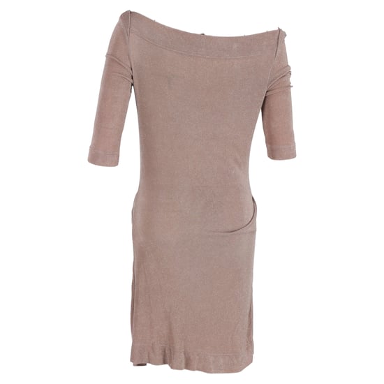 Vivienne Westwood midi-jurk met asymmetrische halslijn in bruine viscose - Image 3