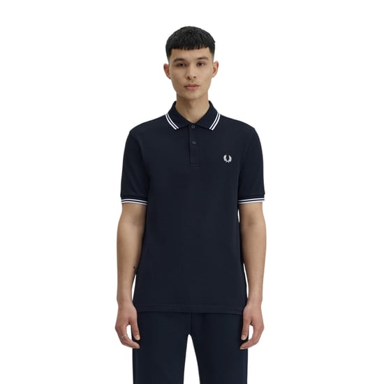 Fred Perry Heren Twin Tip Poloshirt (Marineblauw) - Image 4