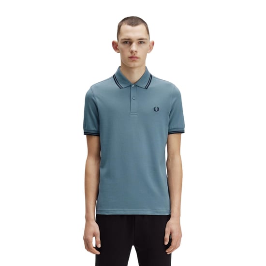 Fred Perry Heren Twin Tip Poloshirt (Blauw) - Image 4