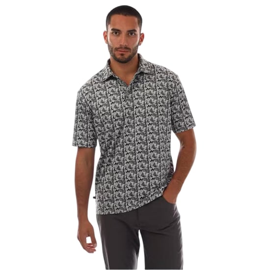 Farah Trawick geometrisch poloshirt voor heren (Harbour Mist) - Image 1