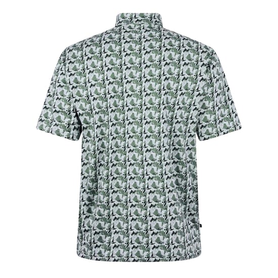 Farah Trawick geometrisch poloshirt voor heren (Harbour Mist) - Image 3