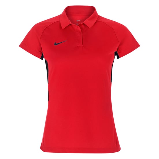 Nike Raglan-poloshirt met contrasterende panelen voor dames (Uni Rood/Zwart) - Image 1