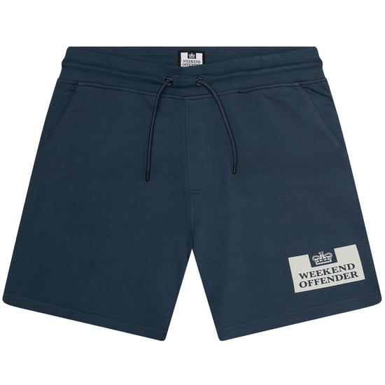 Weekend Offender Heren-sweatshorts met Parma-logo (Inktblauw/Zilver) - Image 1
