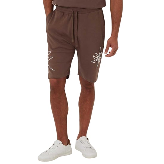 Threadbare Korte broek met bloemmotief heren (Mustang Bruin) - Image 2
