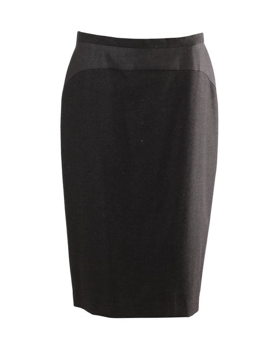 Max Mara midi-rok met kokerrok in zwarte wol - Image 1