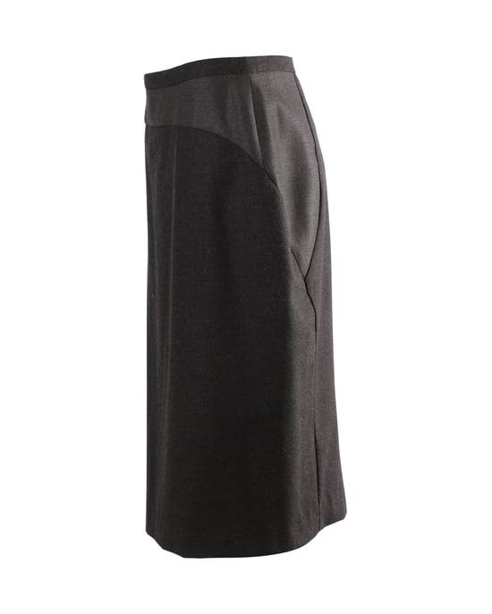 Max Mara midi-rok met kokerrok in zwarte wol - Image 2