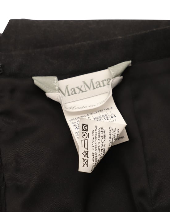 Max Mara midi-rok met kokerrok in zwarte wol - Image 4