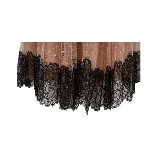 Rode Valentino tule rok met kanten afwerking - jaren '10 - Image 5