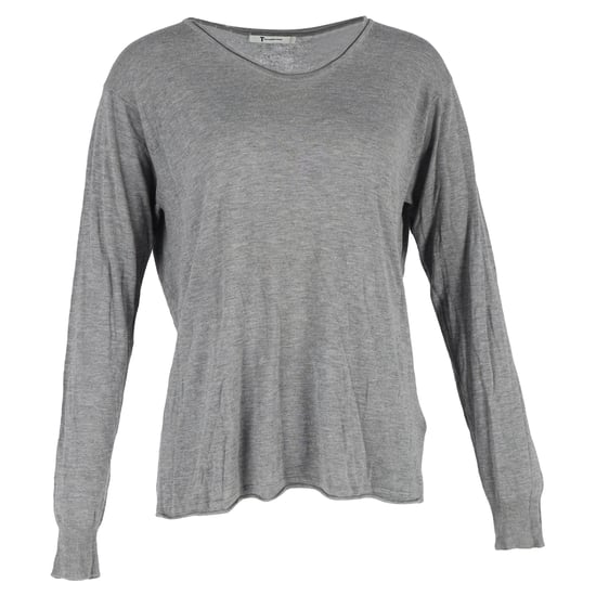 Alexander Wang T-shirt met ronde hals en lange mouwen in grijs katoen - Image 1
