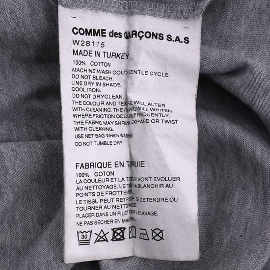 Comme des Garçons T-shirt met lange mouwen van grijs katoen - Image 5