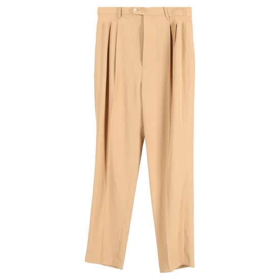 Iris & Ink geplooide broek van beige katoen - Image 1