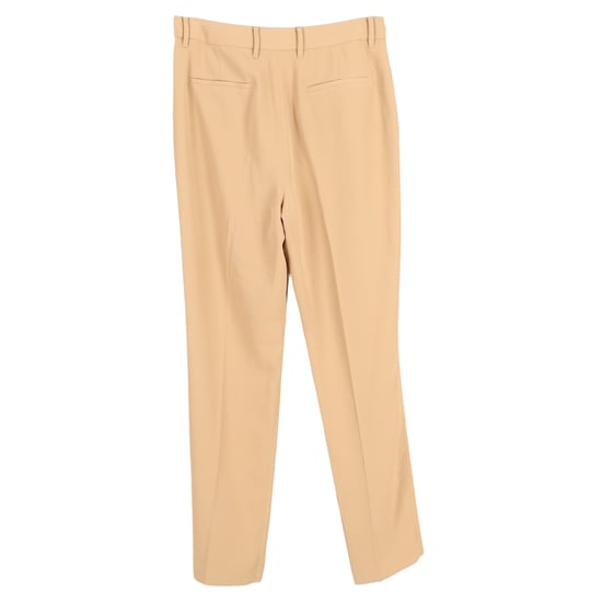 Iris & Ink geplooide broek van beige katoen - Image 2