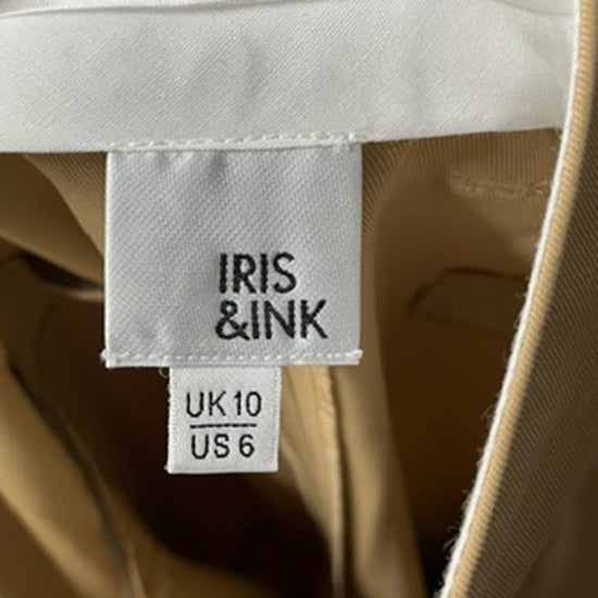 Iris & Ink geplooide broek van beige katoen - Image 3