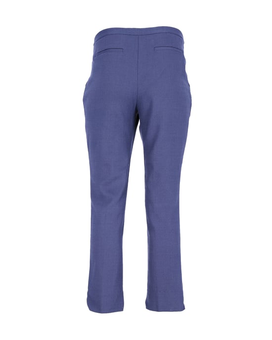 Diane Von Furstenberg broek met plooien in blauwe viscose - Image 3