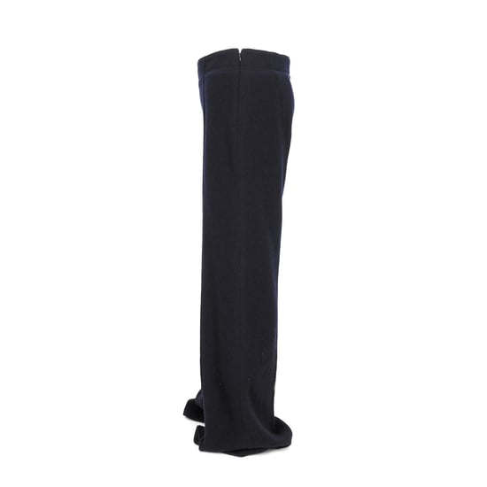 Chloé flared broek met hoge taille in marineblauw kasjmier - Image 2