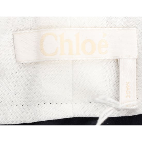 Chloé flared broek met hoge taille in marineblauw kasjmier - Image 4