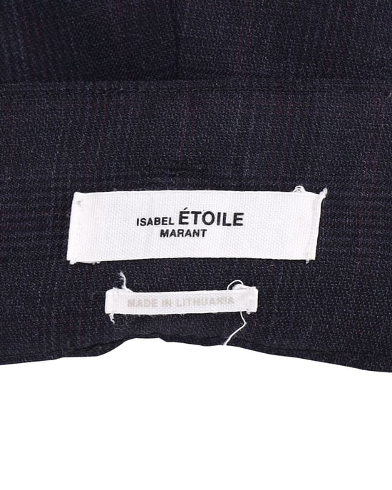 Isabel Marant Etoile broek met strikceintuur in marineblauwe wol - Image 4