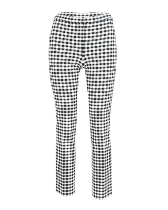 Theory geruite broek in zwart-wit viscose - Image 1