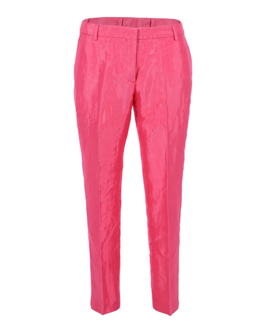 Dries Van Noten rechte broek in roze rayon - Image 3