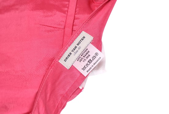 Dries Van Noten rechte broek in roze rayon - Image 4