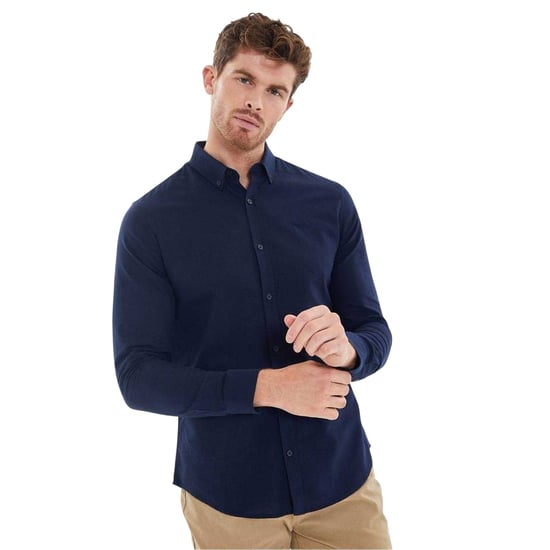 Threadbare Herenoverhemd in Oxford-stijl, reguliere pasvorm (set van 2) (Marine/Denim) - Image 1