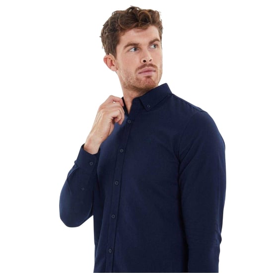 Threadbare Herenoverhemd in Oxford-stijl, reguliere pasvorm (set van 2) (Marine/Denim) - Image 4