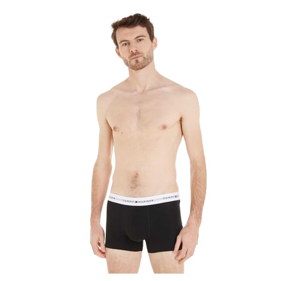 Tommy Hilfiger Klassieke boxershorts van katoenmix voor heren (set van 3) (Zwart, Wit) - Image 1