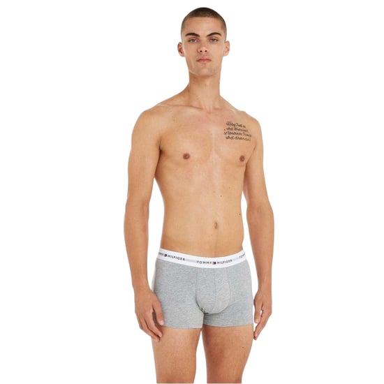 Tommy Hilfiger Klassieke boxershorts van katoenmix voor heren (set van 3) (Grijs/Zwart/Wit) - Image 1
