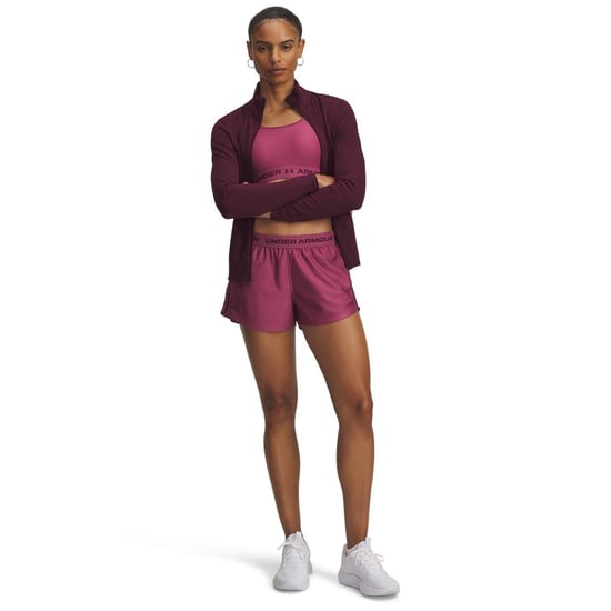 Under Armour Play Up 2-in-1-short voor dames (Fuchsia/Donker) - Image 1