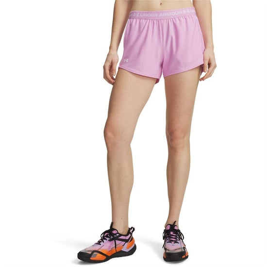Under Armour Play Up 2-in-1-short voor dames (Dageraad Roze) - Image 1