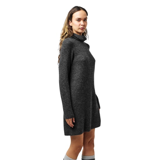 Pieces Turtleneck-trui-jurk voor dames (Donkergrijs gemêleerd gemêleerd) - Image 4