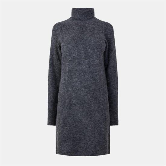 Pieces Turtleneck-trui-jurk voor dames (Donkergrijs Melange) - Image 1