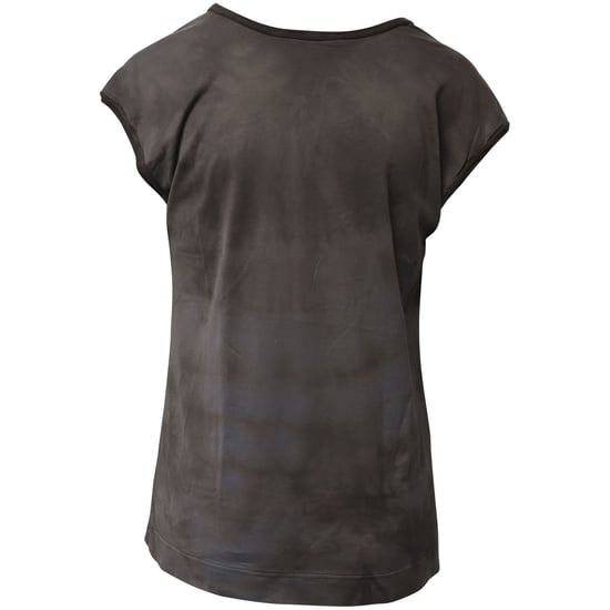 Chloe tie-dye T-shirt met bloemenversiering in grijs katoen - Image 2