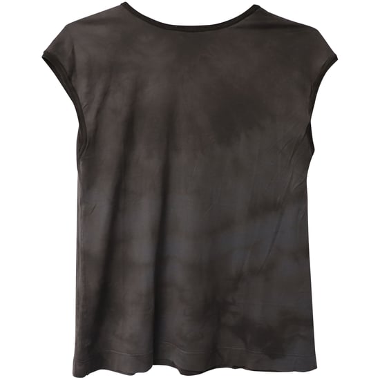 Chloe tie-dye T-shirt met bloemenversiering in grijs katoen - Image 4