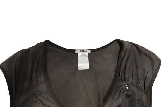 Chloe tie-dye T-shirt met bloemenversiering in grijs katoen - Image 6