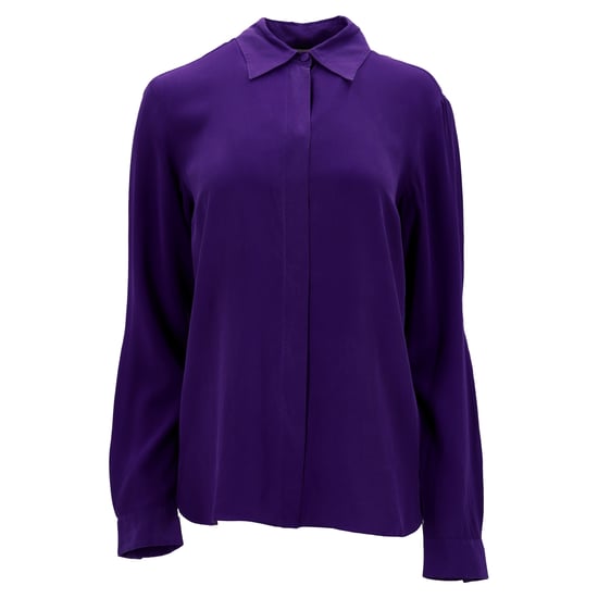 Emilio Pucci overhemd met knoopsluiting in paarse zijde - Image 1