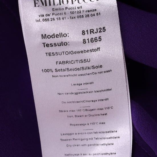 Emilio Pucci overhemd met knoopsluiting in paarse zijde - Image 5