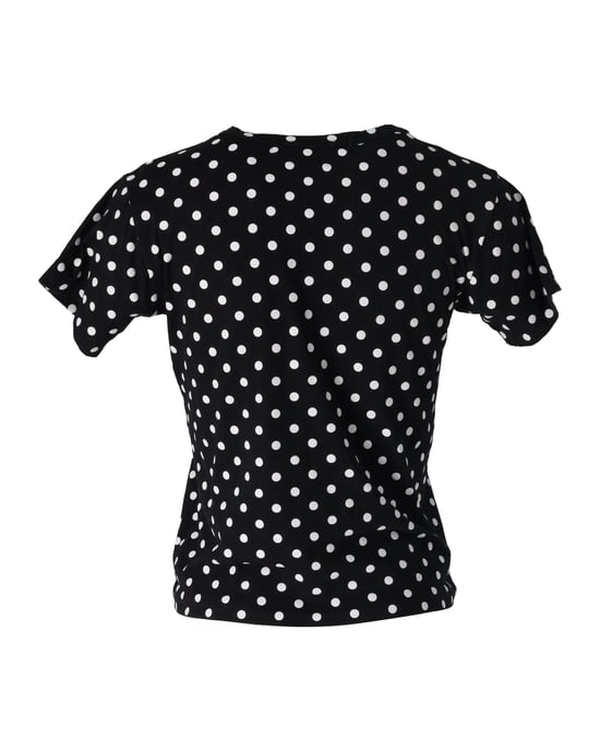 Comme des Garcons PLAY T-shirt met stippen en hartembleem in zwart katoen - Image 3