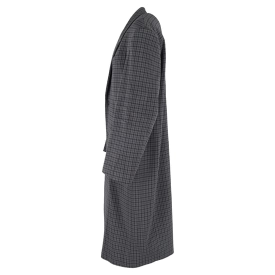 Balenciaga oversized jas met pied-de-poulepatroon in grijs polyester - Image 2