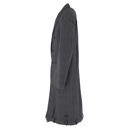 Balenciaga Deconstructed Check Coat in grijze wol - Image 2