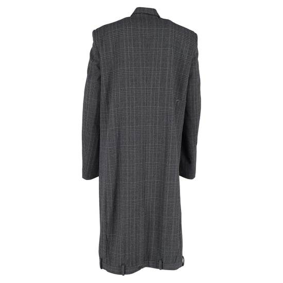 Balenciaga Deconstructed Check Coat in grijze wol - Image 3