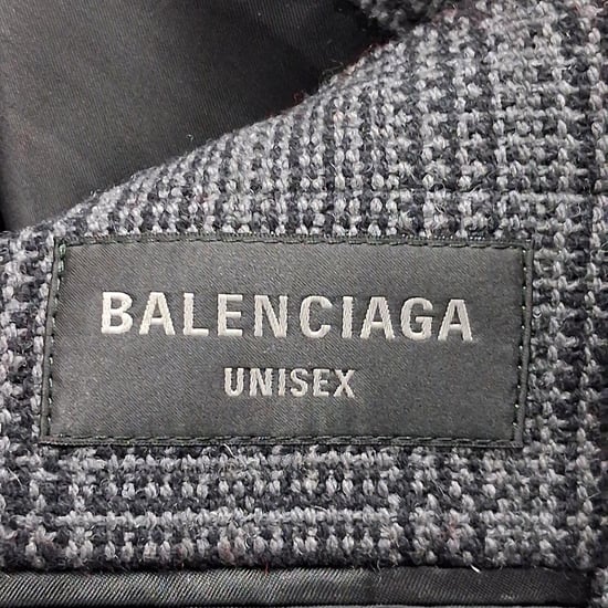 Balenciaga Deconstructed Check Coat in grijze wol - Image 4