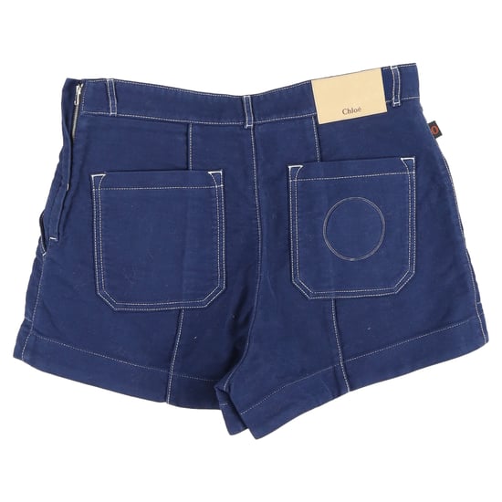 Chloé shorts met contrasterende stiksels in blauw katoen - Image 2