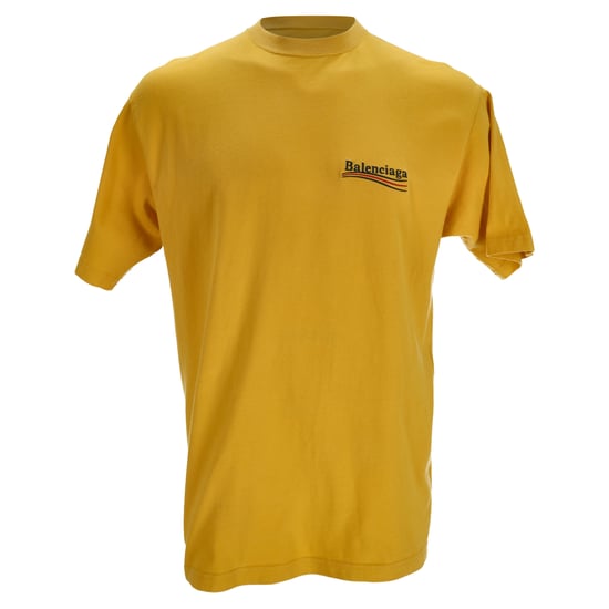 Balenciaga T-shirt met politieke campagne-opdruk in geel katoen - Image 1