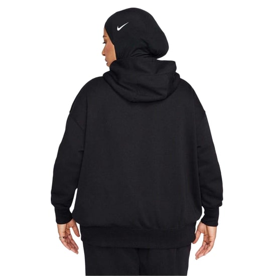 Nike Oversized hoodie met capuchon van Phoenix-fleece voor dames (Zwart, Wit) - Image 2