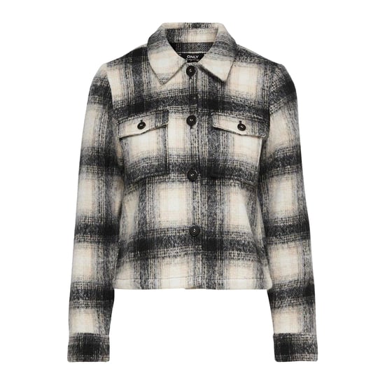 Only Shacket voor dames van een polyestermix van Lou (Zwart/pimpelsteenprint) - Image 1