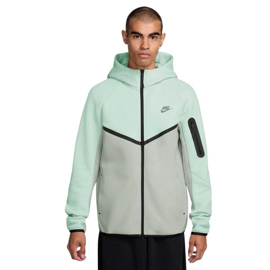 Nike Heren-hoodie met ritssluiting en chevronpatroon (Lichtgroen) - Image 1