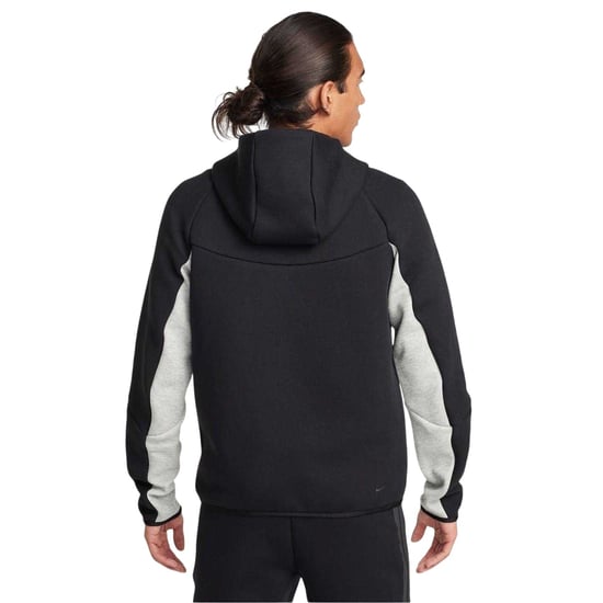 Nike Heren-hoodie met ritssluiting en chevronpatroon (Zwart/Grijs) - Image 2